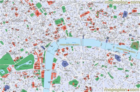 map of london england big ben